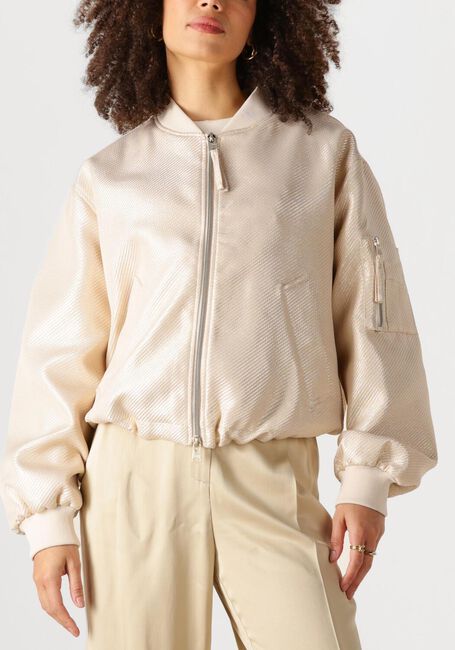 Beige BEAUMONT Jack GOLDIE BOMBER JACKET - large