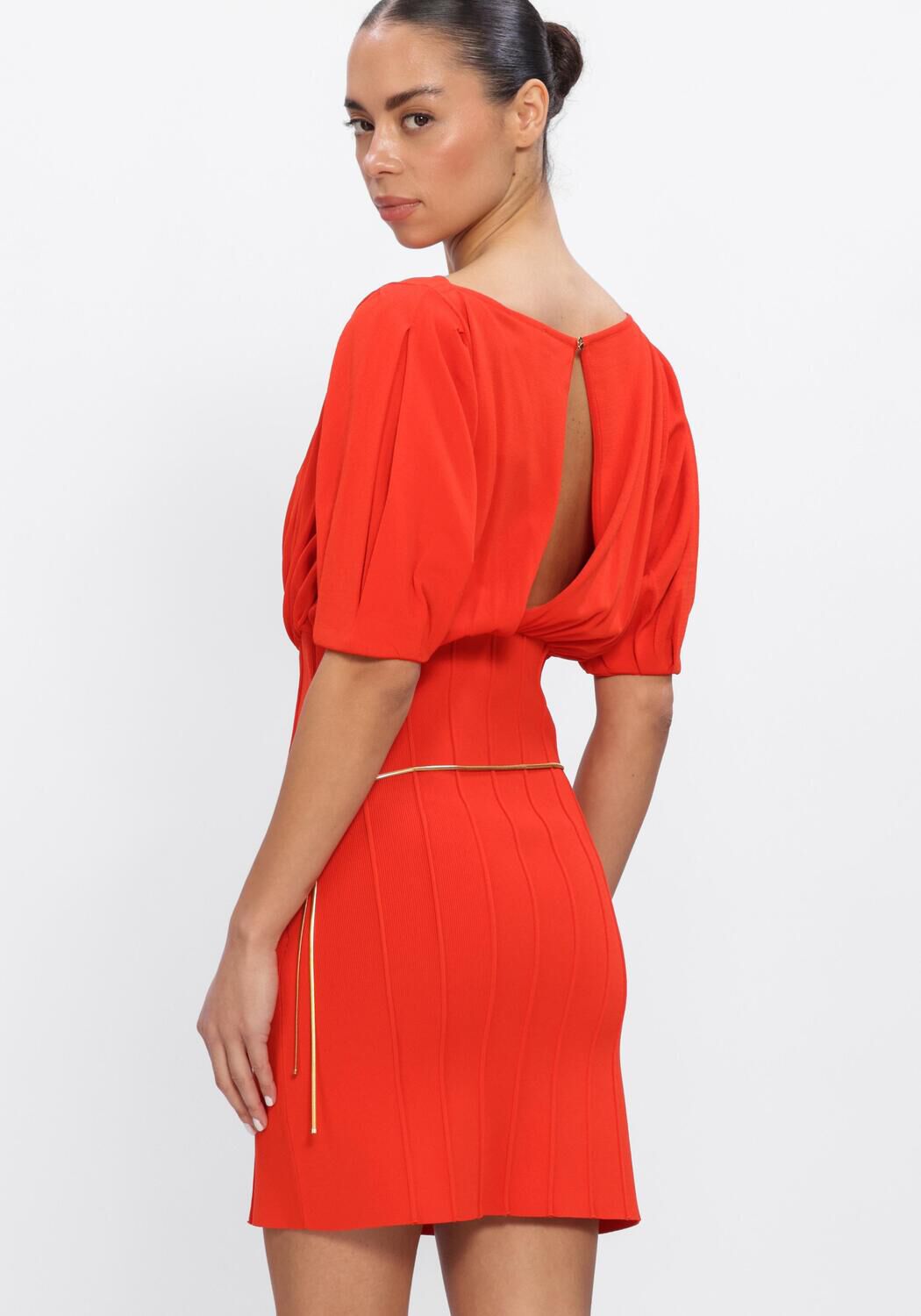 Rode ELISABETTA FRANCHI Midi jurk AM94T62E2 - large