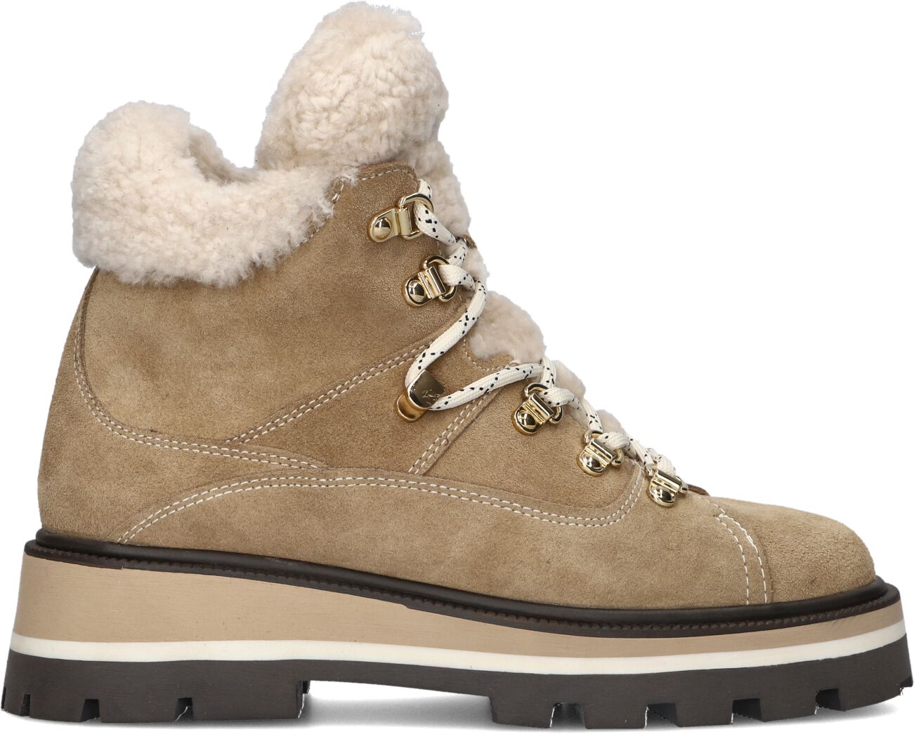 Blasz Veterboots Dames 264, Maat: 37, Materiaal: Suède, Kleur: Beige