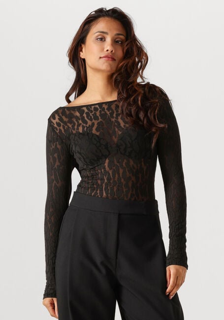 Zwarte WOLFORD Top LEO STRING BODY - large