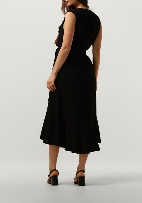 Zwarte ACCESS Midi jurk SLEEVELESS DRESS WITH RUFFLES - large
