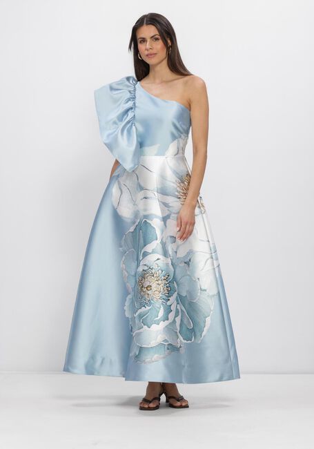 Lichtblauwe DEA KUDIBAL Midi jurk FLORNETTE - large