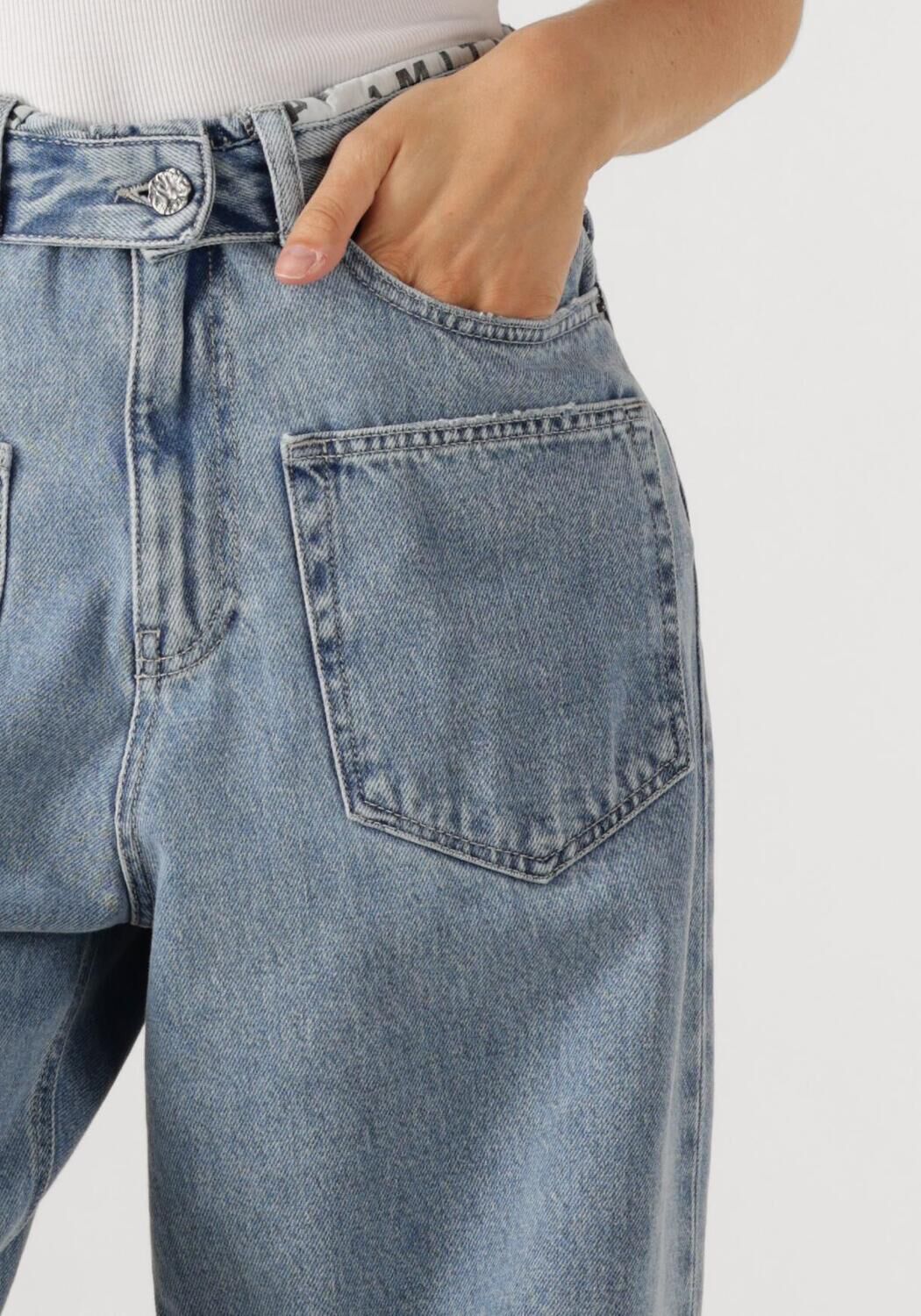 Blauwe HAUTE L'AMITIÉ Wide jeans FLIP WAIST POCKET TALL JEANS | Assem