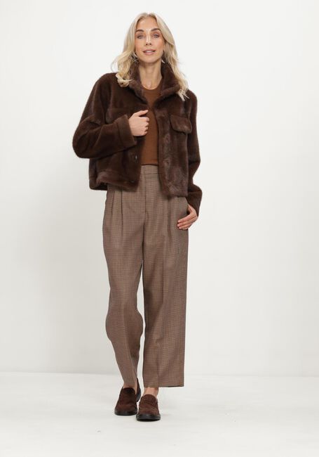 Bruine LUISA CERANO Wijde broek GLENCHECK-TAPERED-PANTS - large