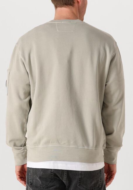Gebroken wit CP COMPANY Trui SWEATSHIRTS CREW NECK IN BRUSHED EMERIZED DIAGONAL FLEECE - large