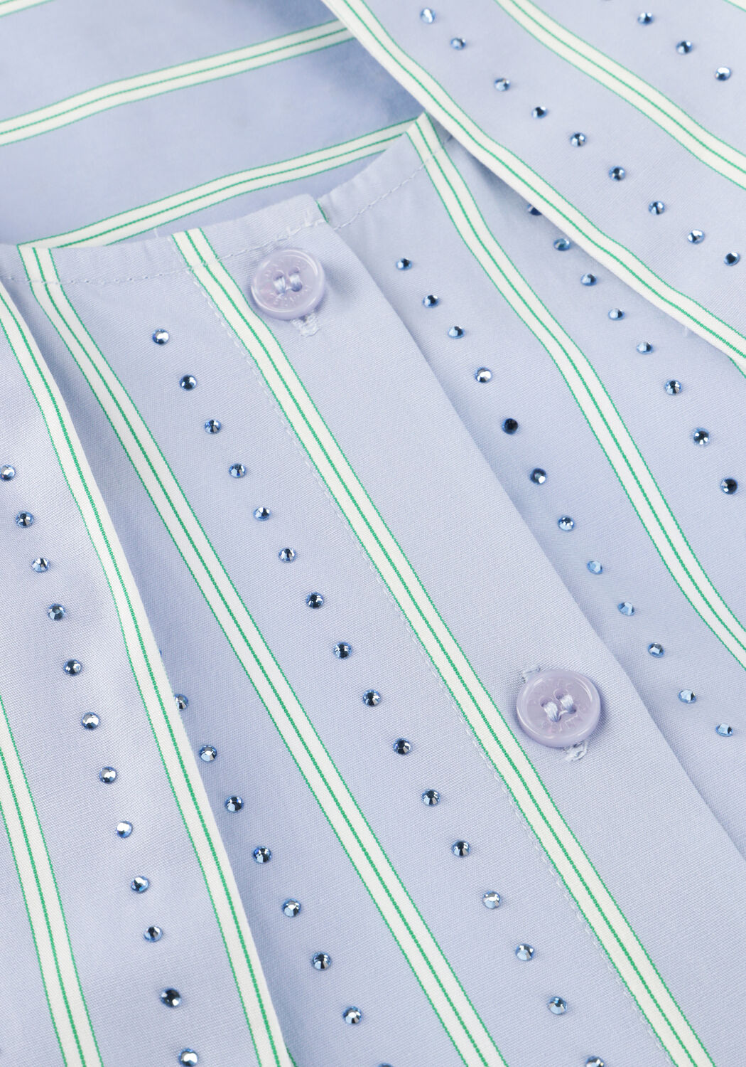 Blauwe DANTE6 Blouses ANUBI STRIPE SHIRT - large