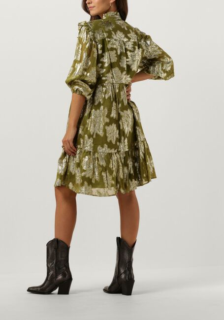 Groene JANICE Mini jurk JURK PRINT LUREX JIMMY - large