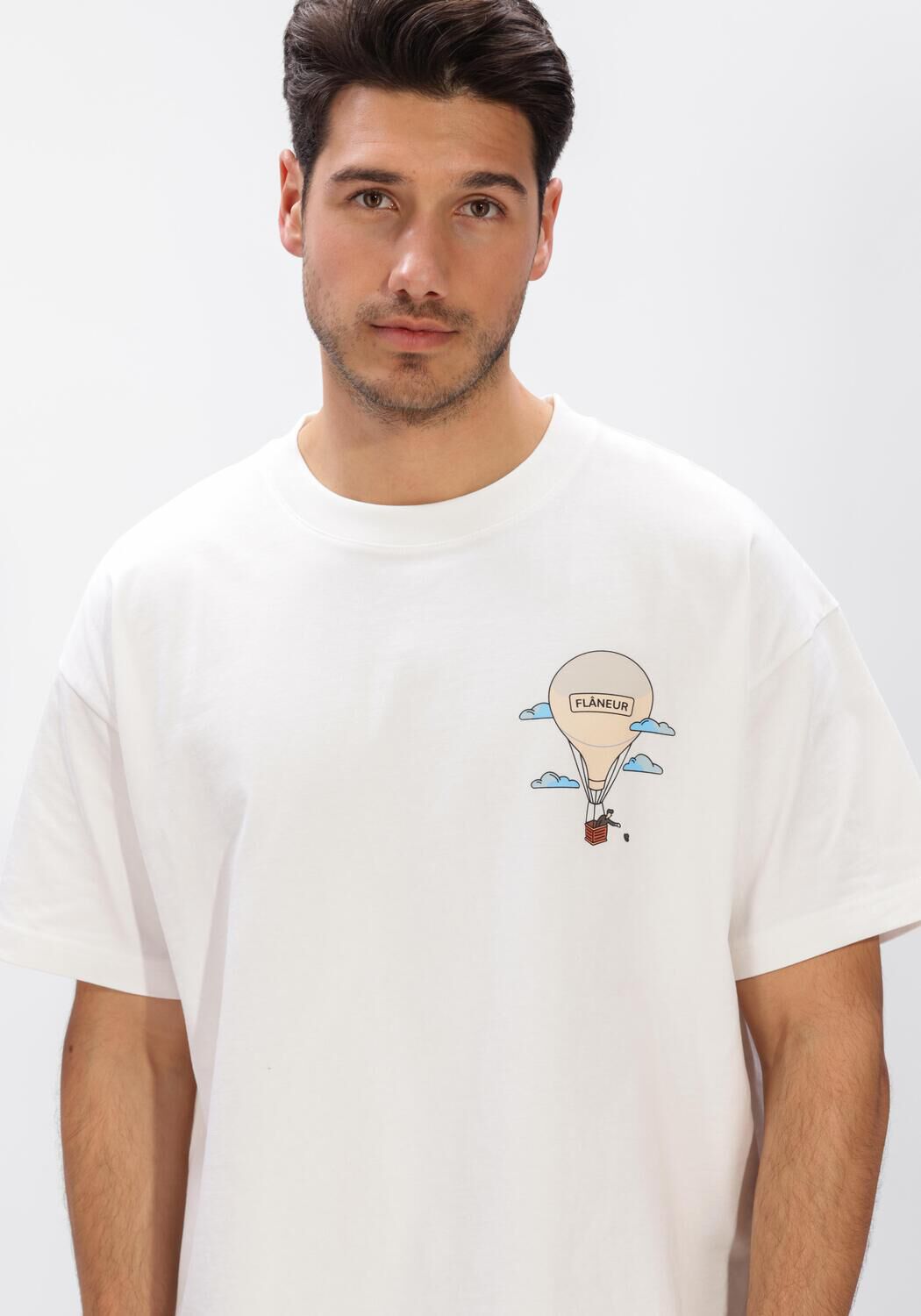 Witte FLANEUR T-shirt AERONAUTIQUE T-SHIRT - large