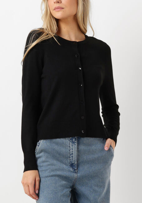 Zwarte SUMMUM Vest SHORT CARDIGAN SOFT VISCOSE POLYAMIDE KNIT - large