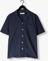 Donkerblauwe FORÉT Casual overhemd HUSH SEERSUCKER SS SHIRT Donkerblauwe FORÉT Casual overhemd HUSH SEERSUCKER SS SHIRT - medium
