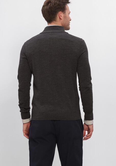 Antraciet PROFUOMO Trui PULLOVER HALF ZIP EXTRAFINE MERINO - large