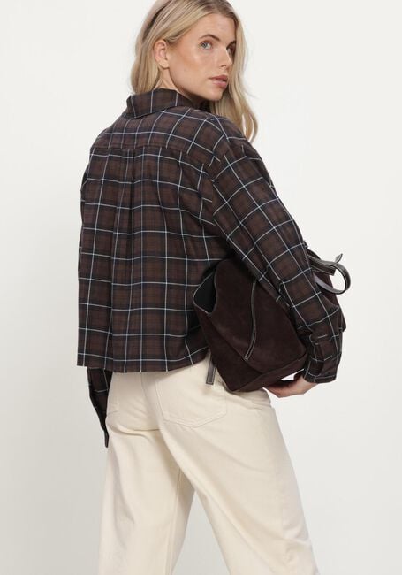 Bruine JOHNY Top FRANKIE CROP FLANEL CHECK SHIRT CROP - large