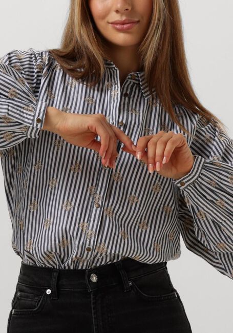 Witte SUMMUM Blouses BLOUSE SCATTERED EMBROSTRIPE - large