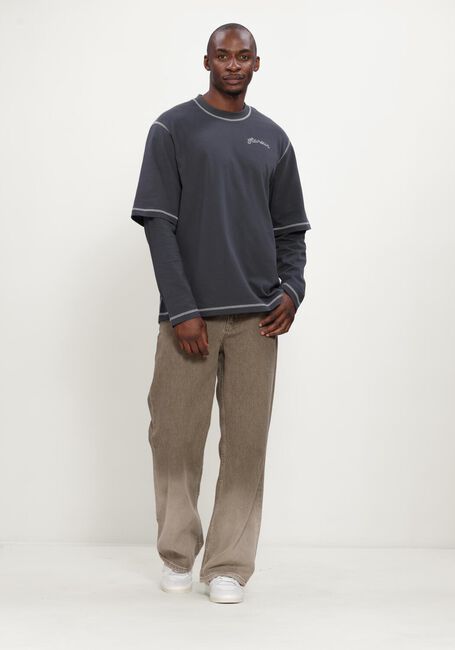 Grijze FLANEUR Wide jeans RELAXED JEANS - large