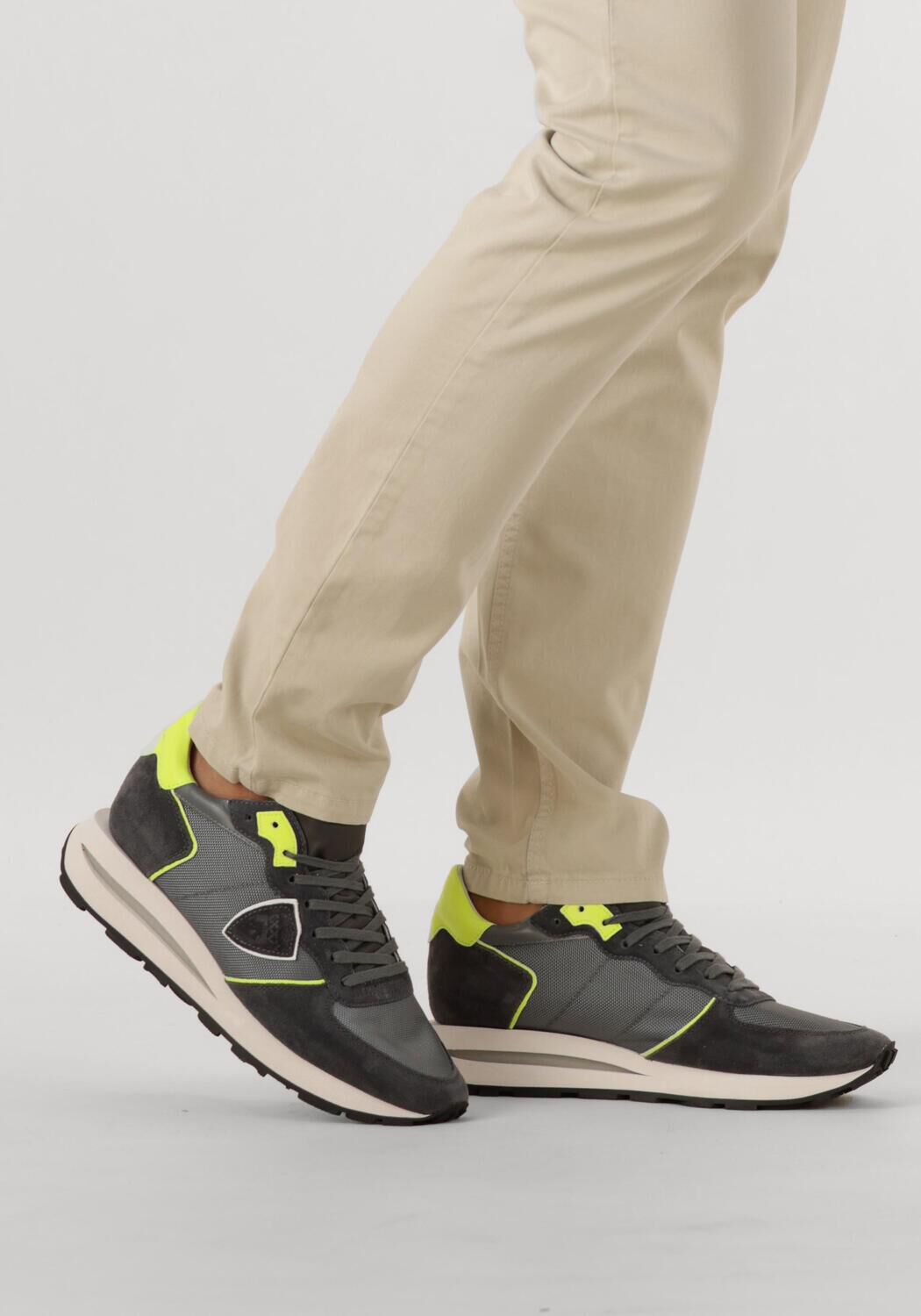 Grijze PHILIPPE MODEL Lage sneakers TROPEZ HAUTE LOW MAN - large