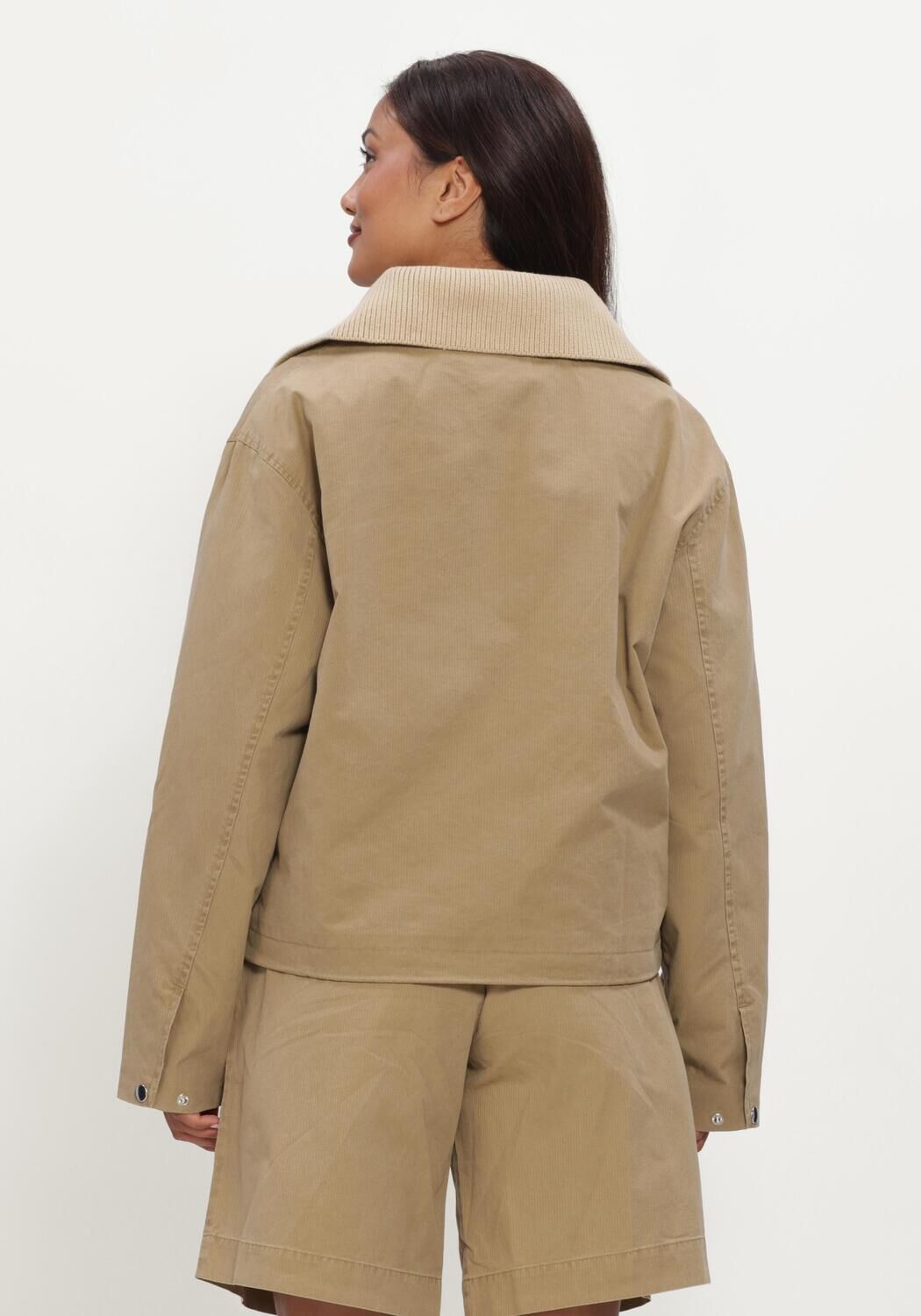 Beige OLAF HUSSEIN Jack HERRINGBONE JACKET - large