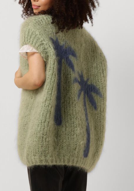 Groene LES TRICOTS D'O Vest CAMILLE - large