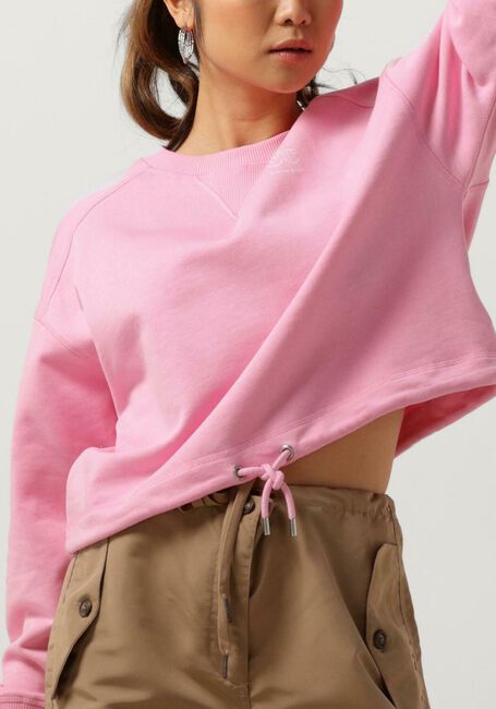 Roze CO'COUTURE Trui CLEAN CROPPED TIE SHIRT - large