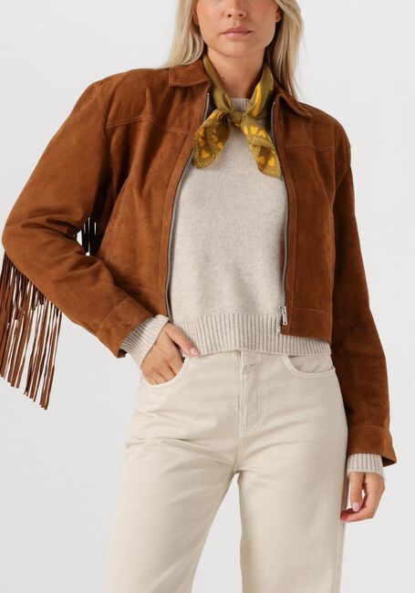 Bruine STUDIO AR Jassen SUE GOAT SUEDE STURDY - large