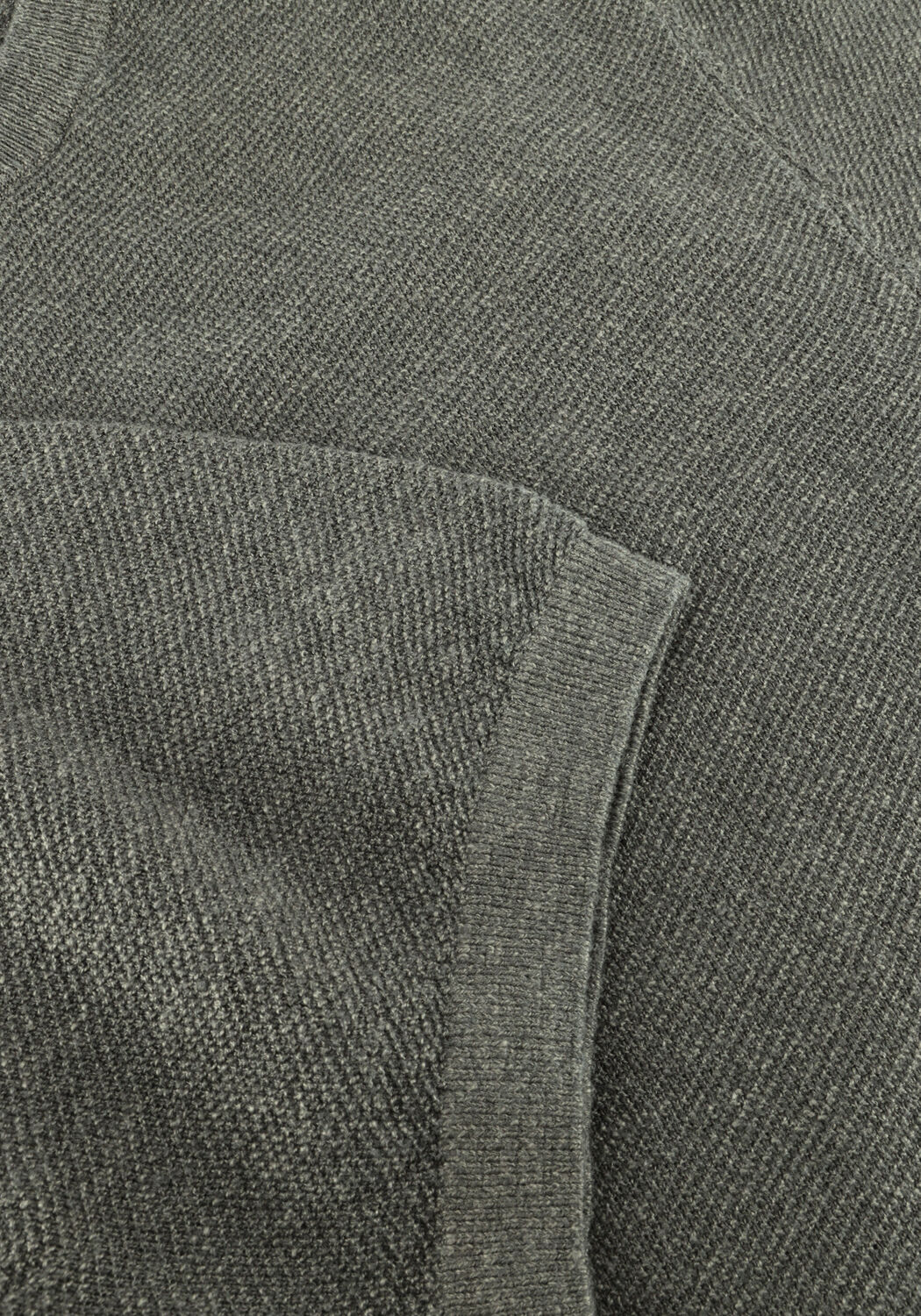 Donkergroene PROFUOMO Polo T-SHIRT CREW NECK COTTON LINEN - large