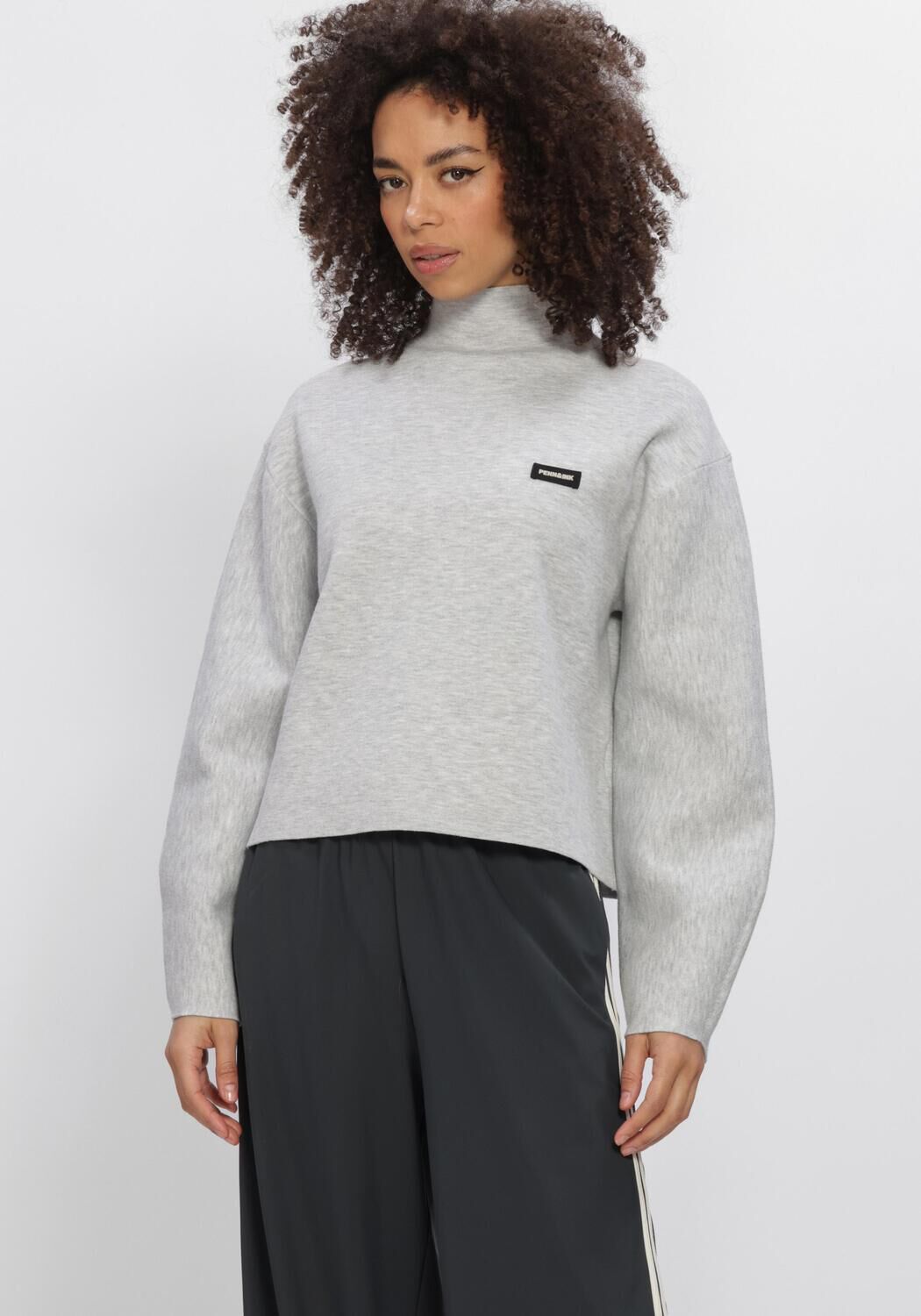 Lichtgrijze PENN & INK Sweater W26B421 - large
