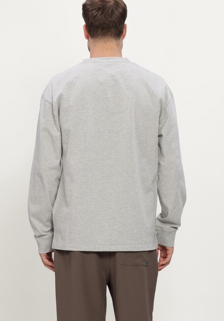 Grijze AMI PARIS T-shirt LONGSLEEVES TSHIRT WITH HERITAGE AMI PARIS LABEL - large