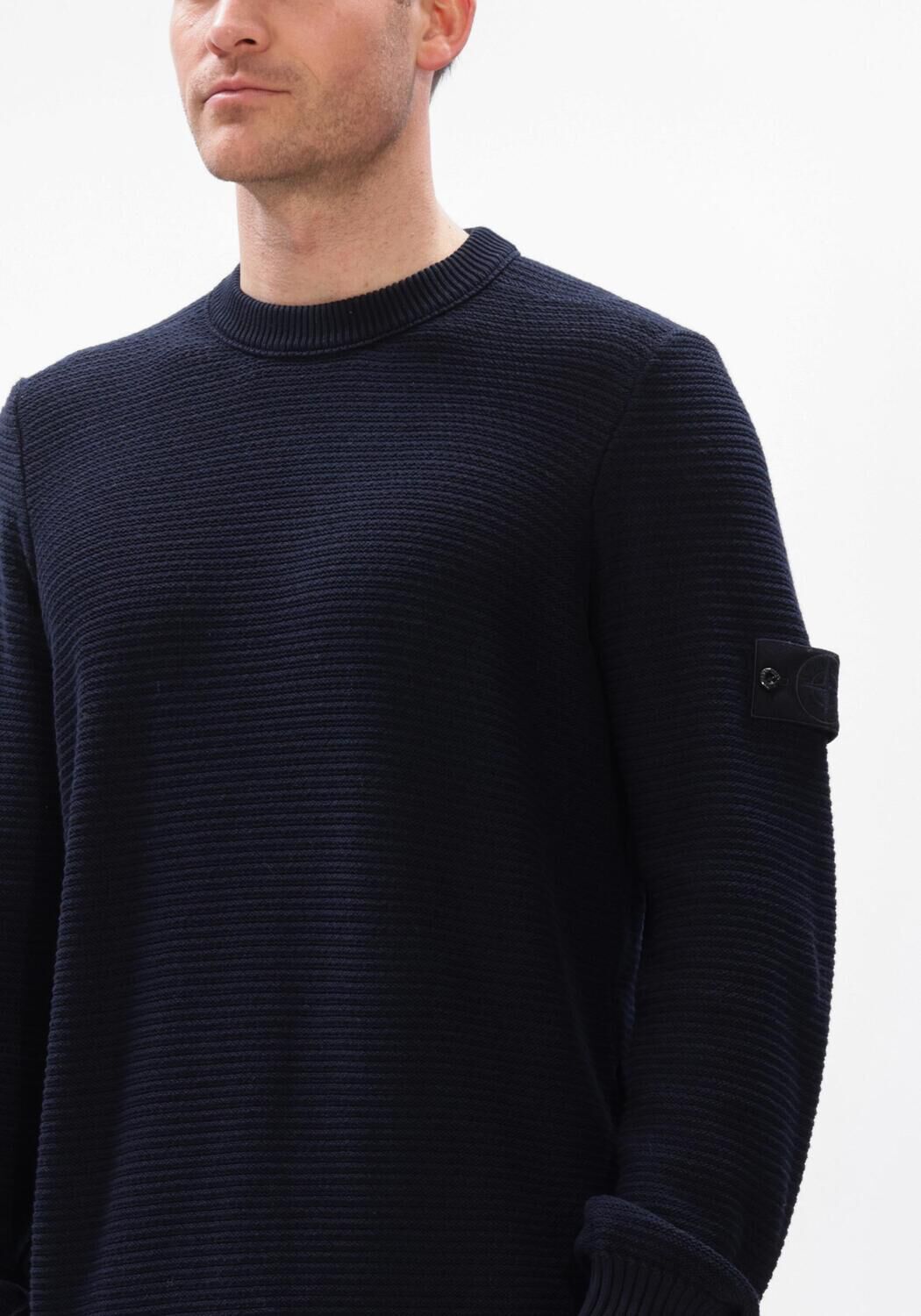 Donkerblauwe STONE ISLAND Trui CREW NECK S00FA - large