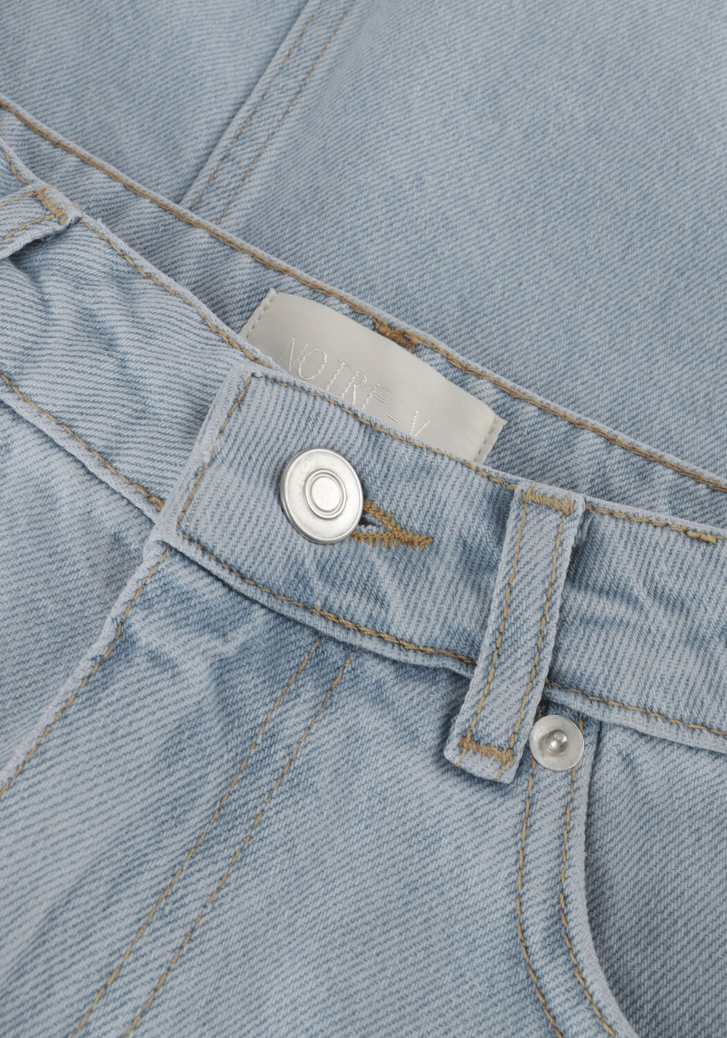 Blauwe NOTRE-V Midirok DENIM MAXI SKIRT - large