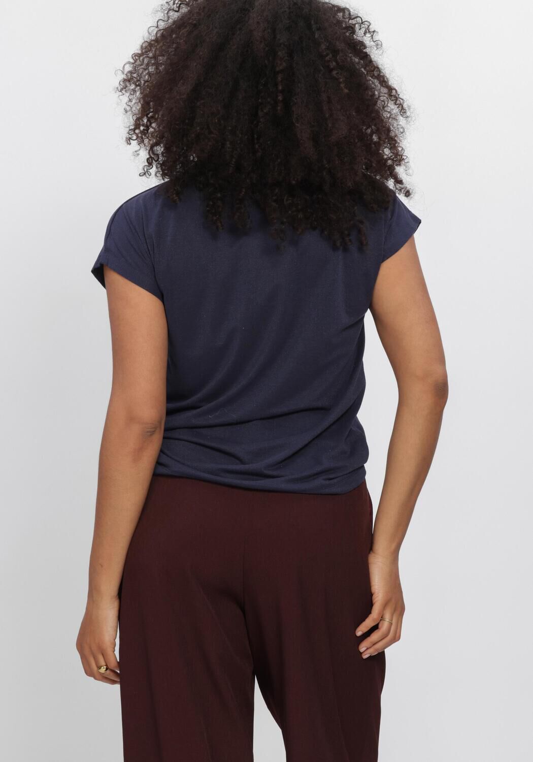 Donkerblauwe AIMEE THE LABEL Tops & T-shirts MANDYW6 TOP - large