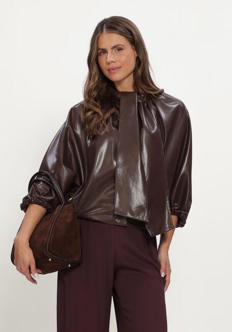 Bruine NATAN Leren jas VESTE COURTE - large