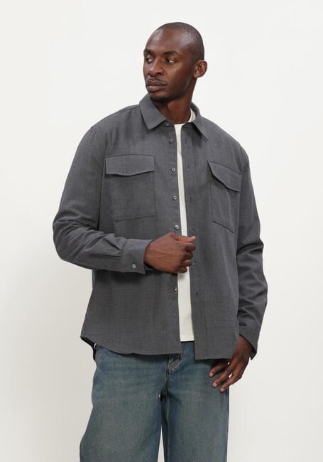 Donkergrijze AMI PARIS Overshirt CLASSIC FIT SHIRT WITH FLAP POCKETS - large