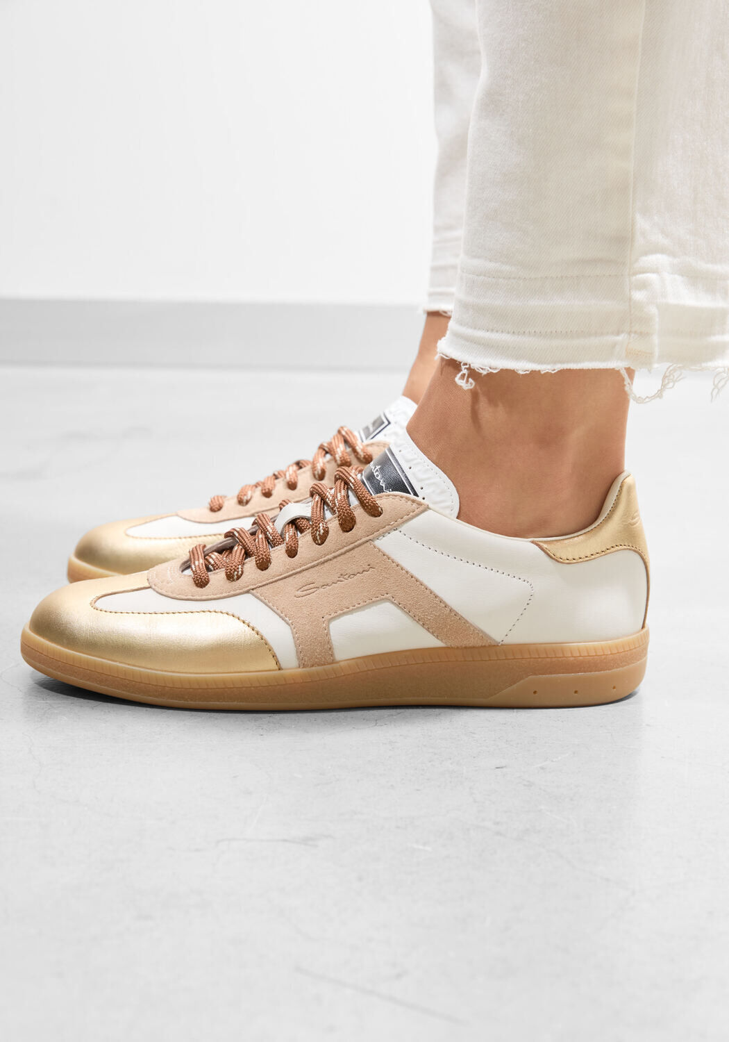 Beige SANTONI Lage sneakers DBS OLYMPI - large