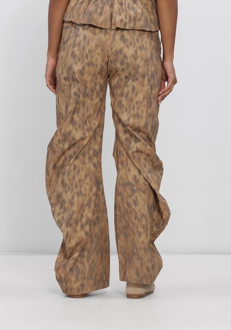 Groene GANNI Wijde broek COTTON LW TWISTED PANTS - large