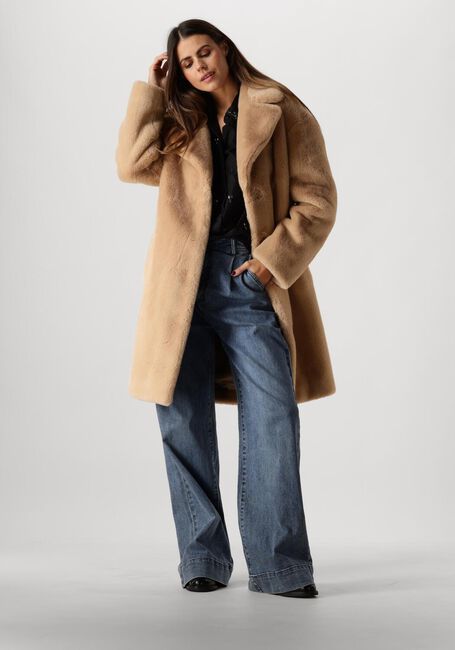 Beige STAND STUDIO Faux fur jas CAMILLE COCOON COAT - large