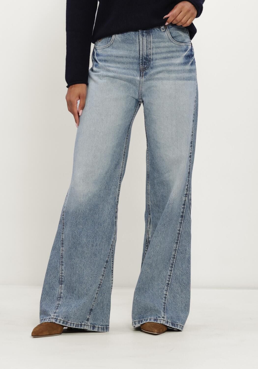 Blauwe LOIS JEANS Straight leg jeans SKATER FLARE - large
