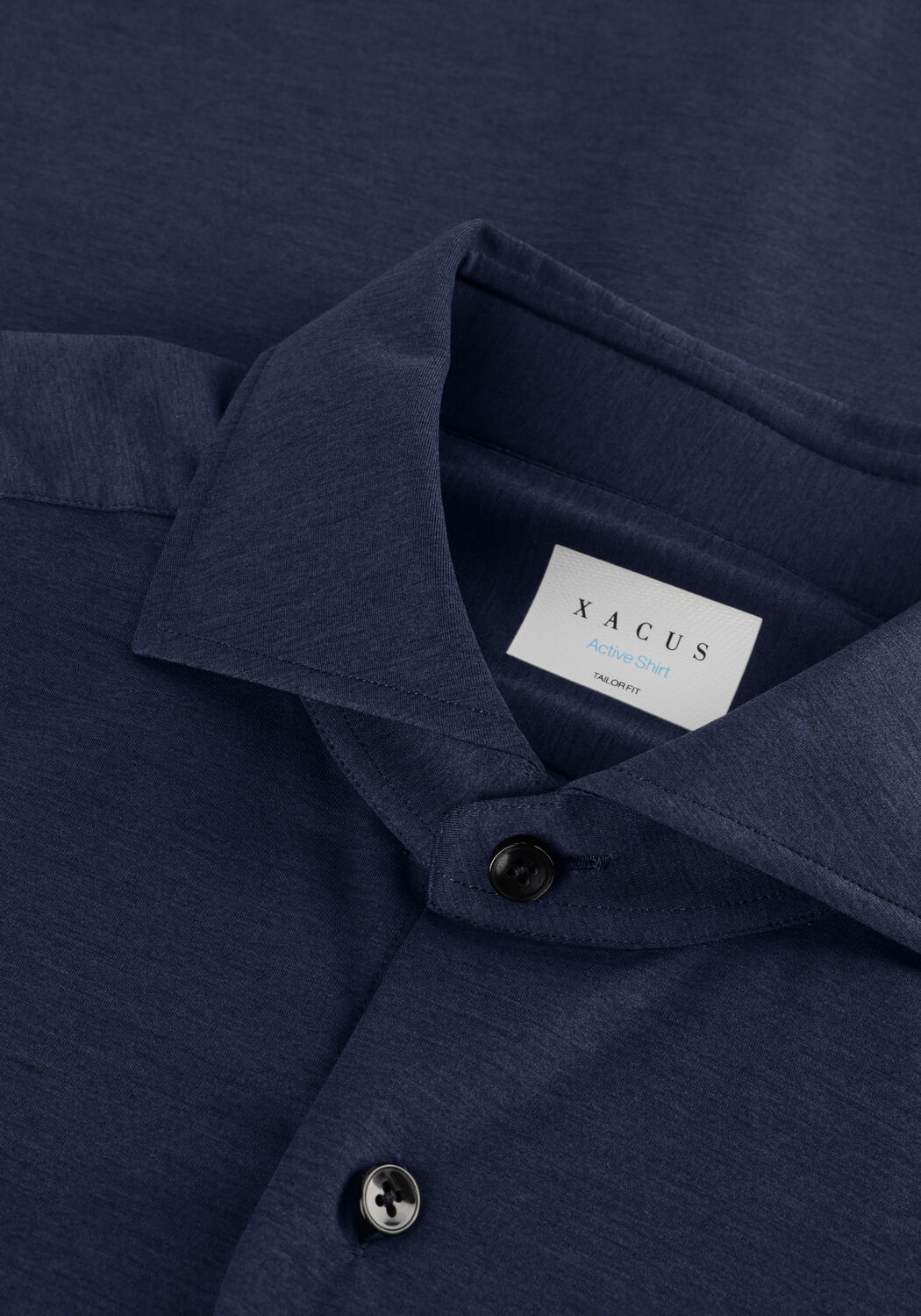 Donkerblauwe XACUS Klassieke overhemden ACTIVE SHIRT 520ML - large