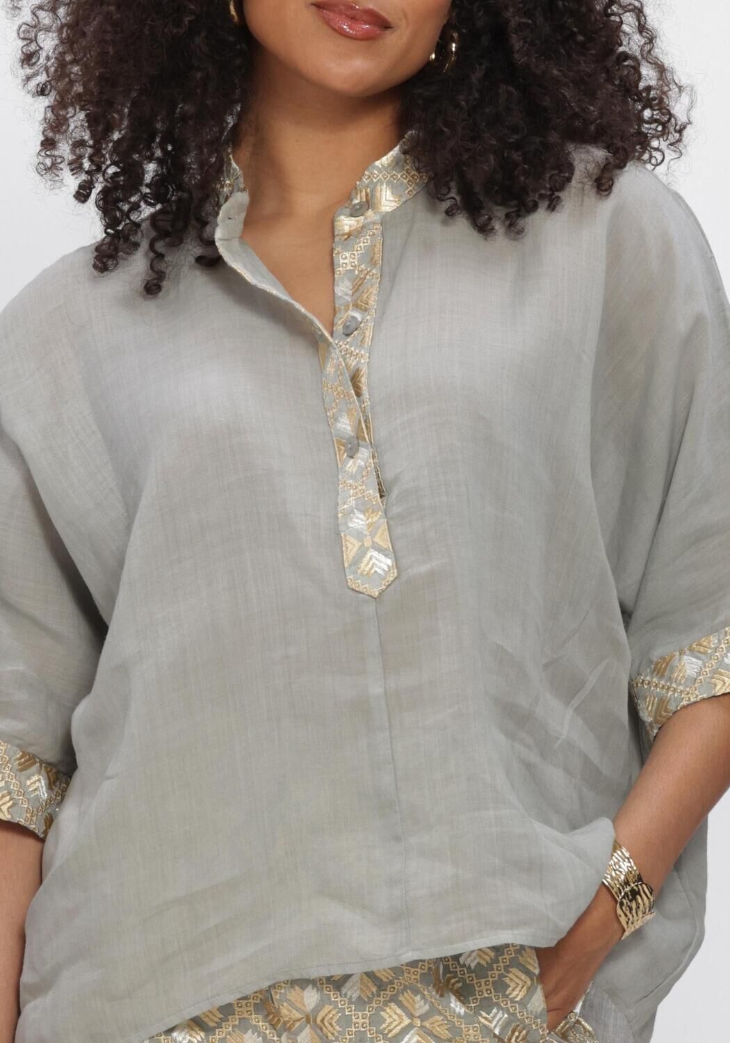 Lichtgrijze GREEK ARCHAIC KORI Blouses S26K-4064126 - large