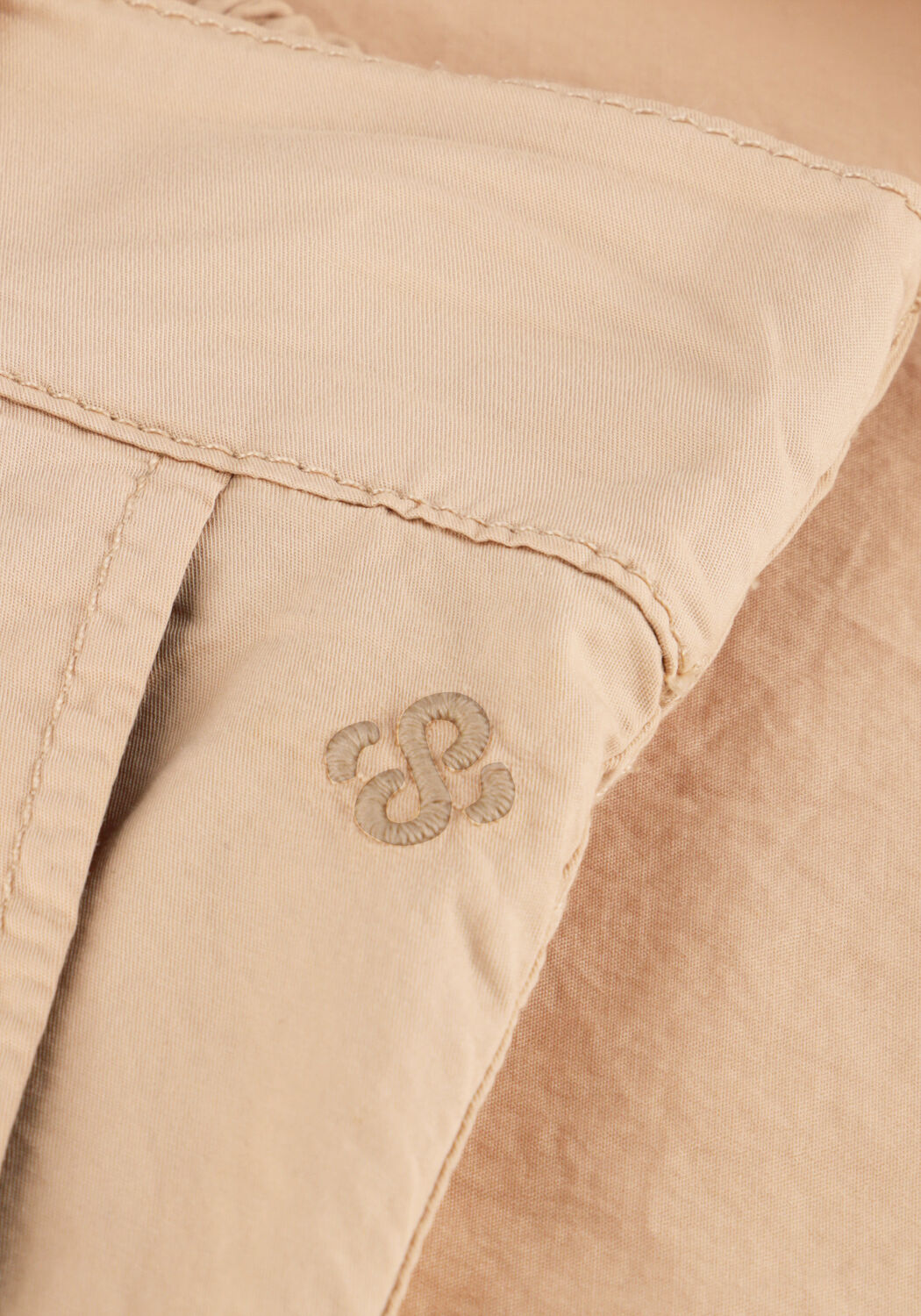 Beige SUMMUM Wijde broek CULOTTE LT WT STRETCH POPLIN - large