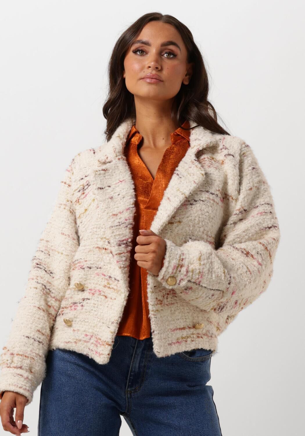 Amaya Amsterdam Jack Dames Ceesie Jacket, Maat: XS, Kleur: Ecru