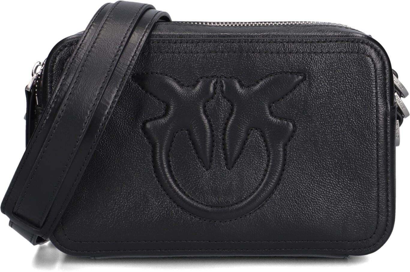 Pinko Pinko Schoudertas Dames Carrie Camera Bag, Materiaal: Leer, Kleur: Zwart