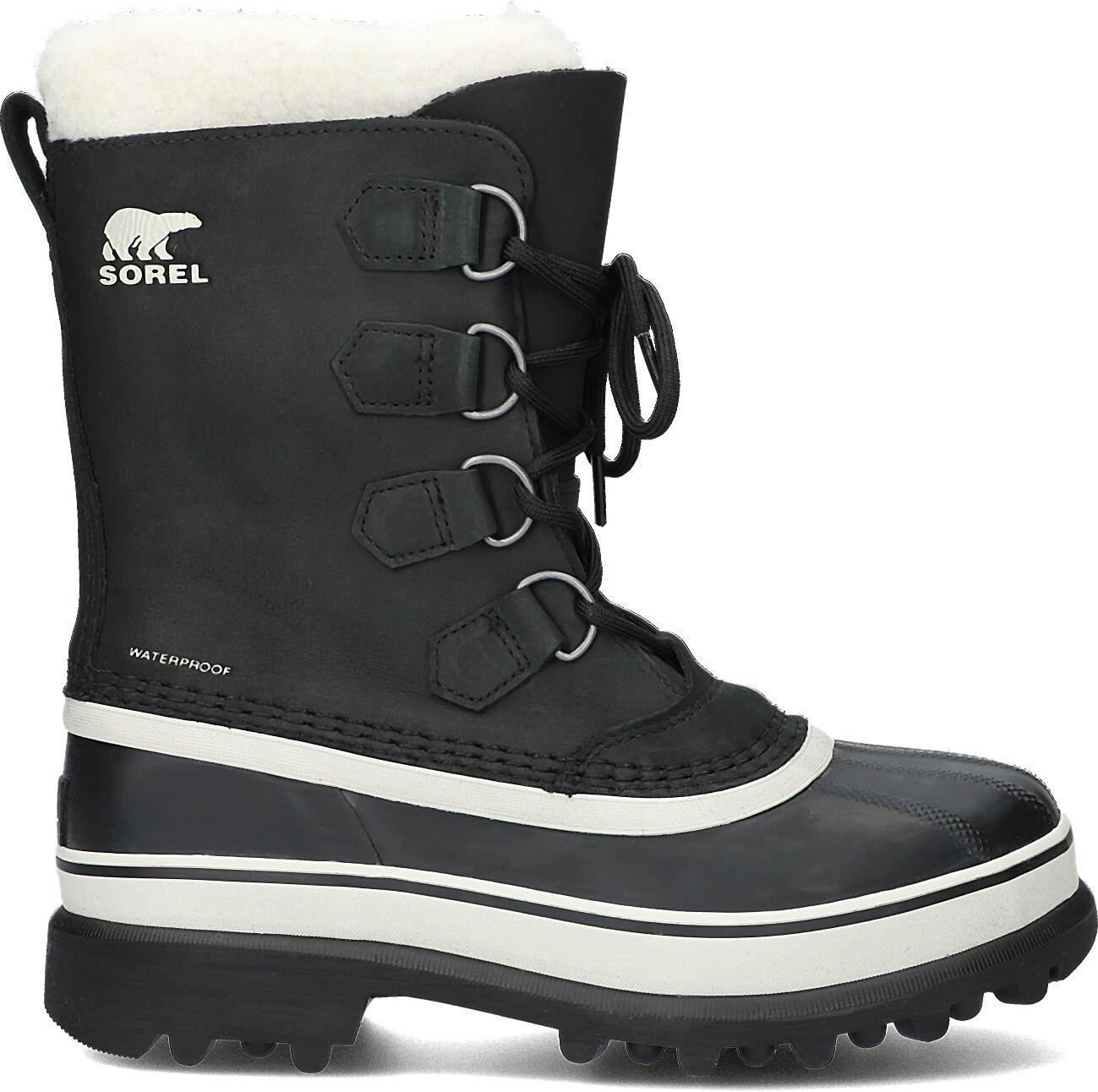 Sorel Vachtlaarzen Dames Caribou Wp, Maat: 38,5, Materiaal: Nubuck, Kleur: Zwart