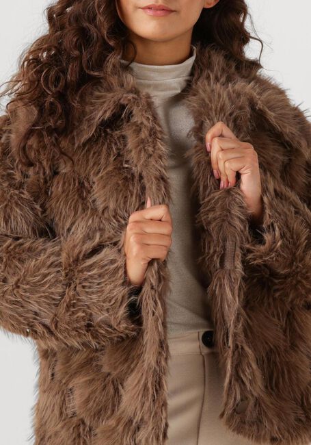 Bruine AIMEE THE LABEL Faux fur jas WILLEM - large