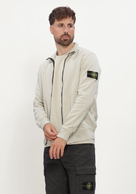 Ecru STONE ISLAND Sweater ZIP UP CARDIGAN S0051 - large