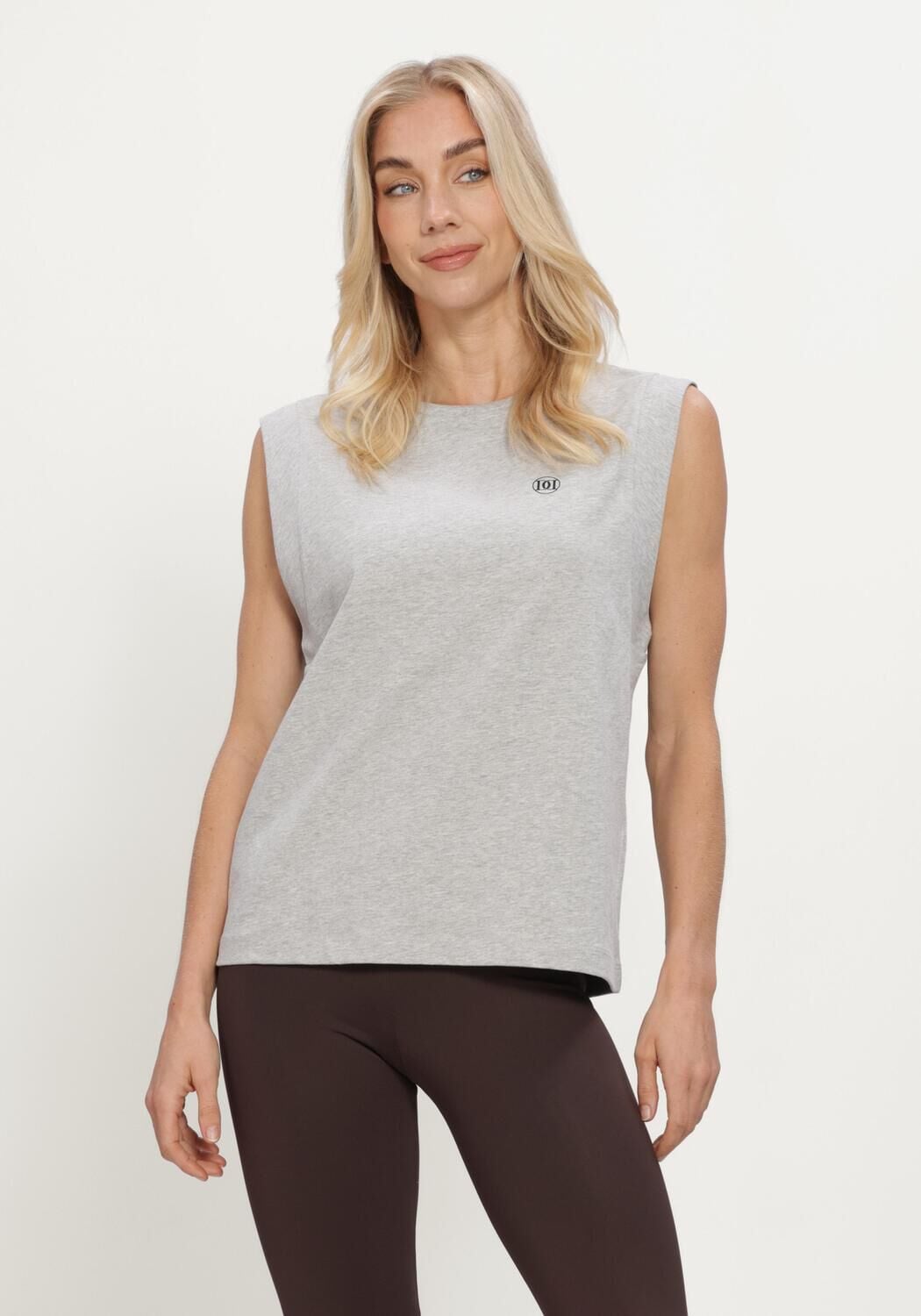 Grijze DEBLON SPORTS Tanktops IONA T-SHIRT - large
