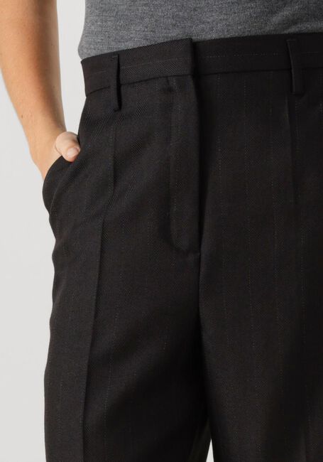 Donkergrijze HERSKIND Wijde broek POWEL WOOL PANTS - large