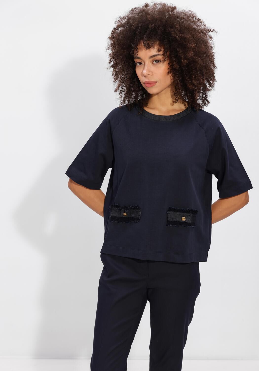 Donkerblauwe LUISA CERANO T-shirt 338348/7800-00 - large