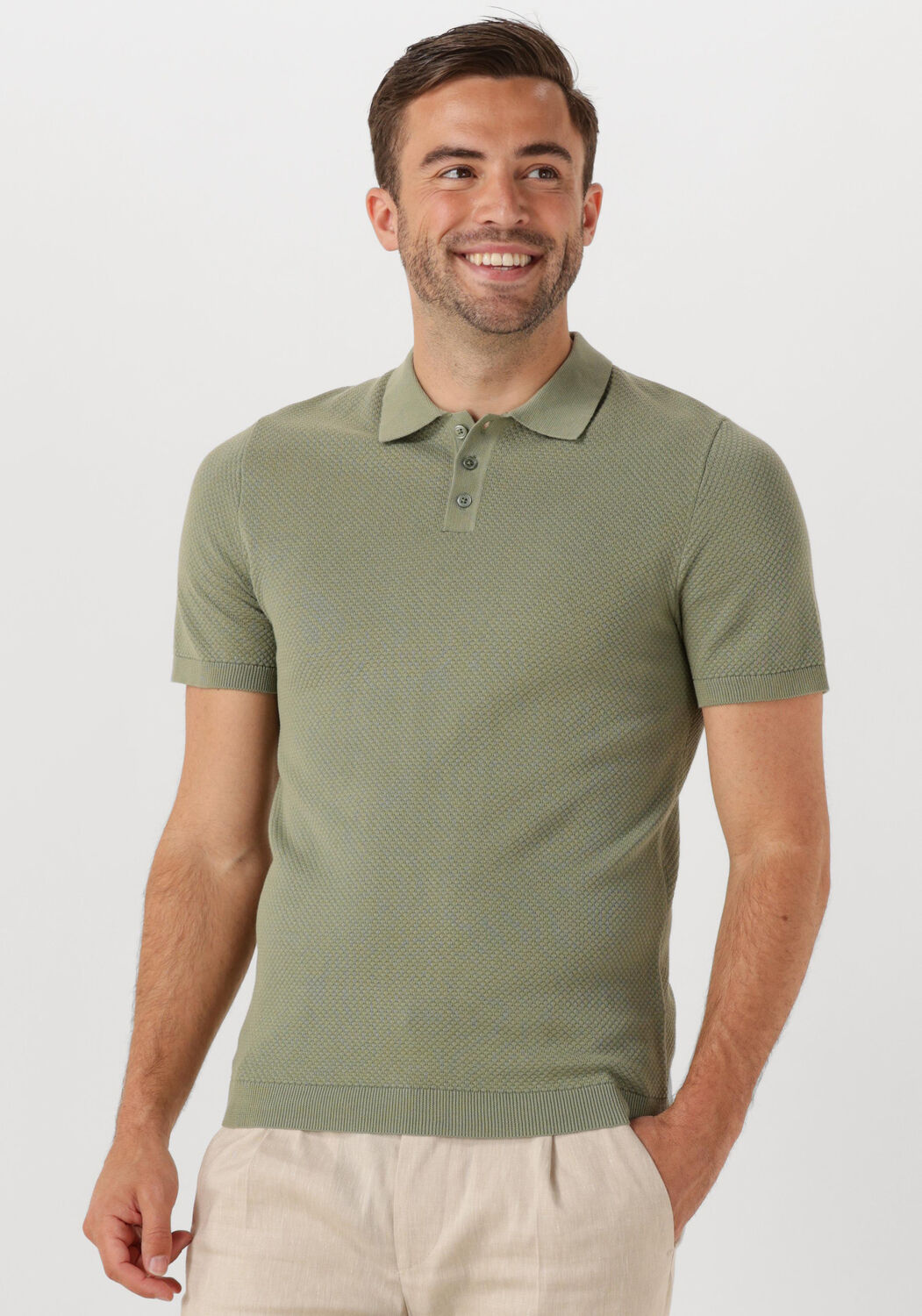 Drykorn Polo Heren Triton 420187, Maat: L, Kleur: Groen