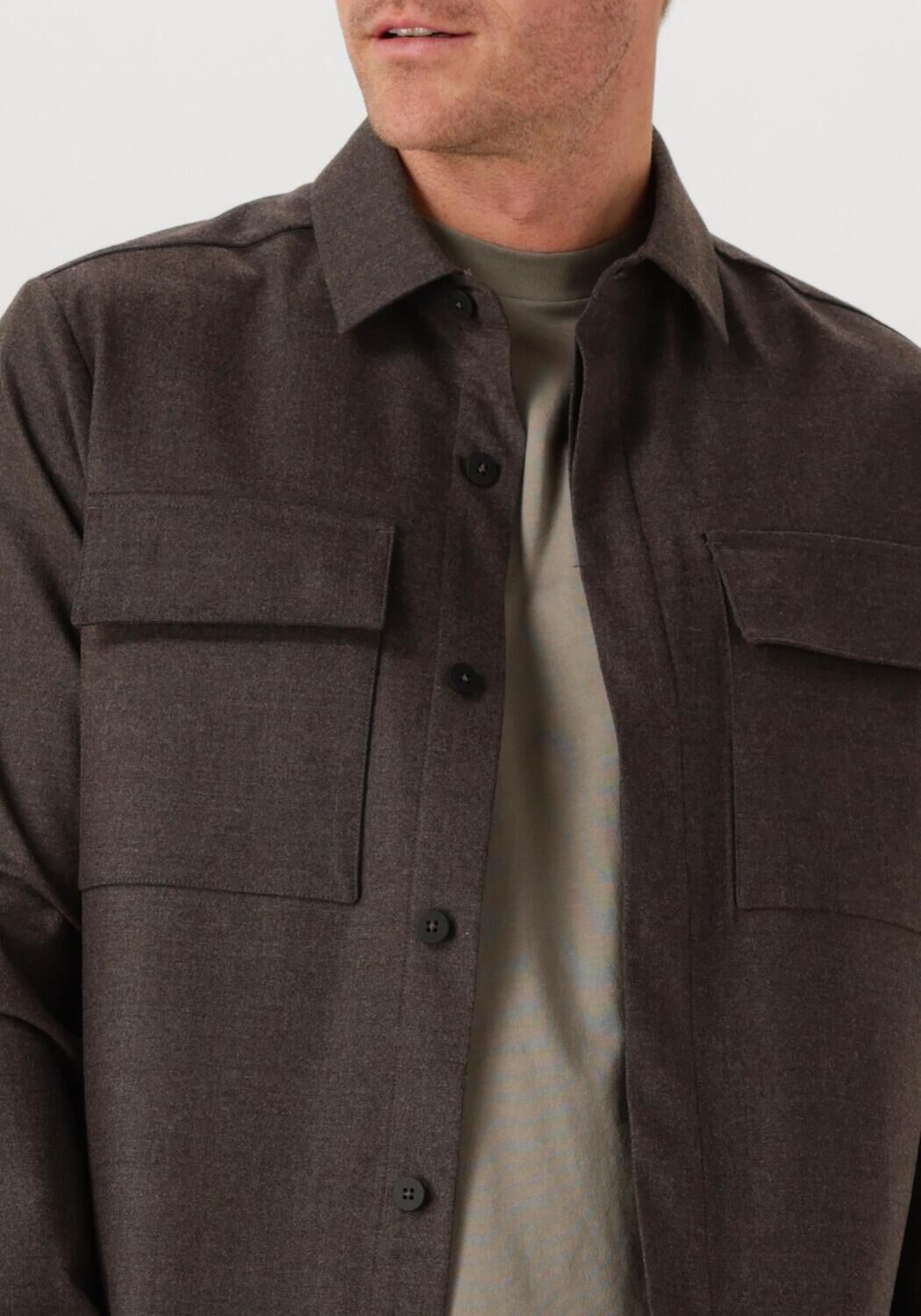 Bruine WAHTS Overshirt EWEN STRETCH WOOL - large