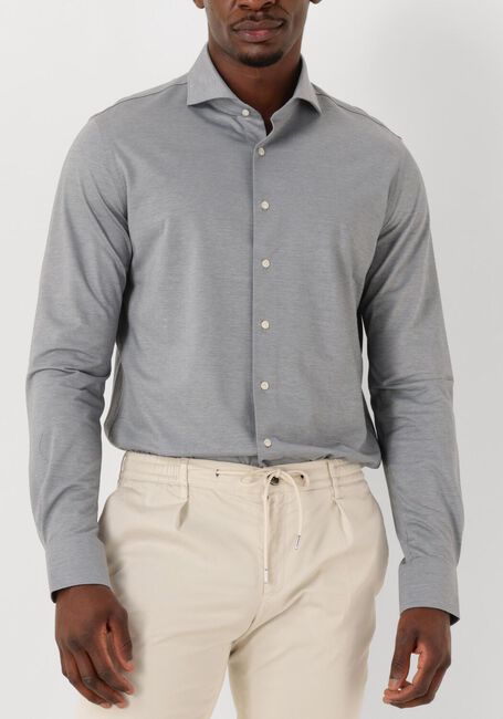 Grijze PROFUOMO Klassiek overhemd SHIRT X-CUTAWAY JAPANESE KNITTED - large