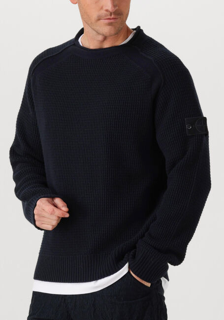 Donkerblauwe STONE ISLAND Trui CREW NECK - large